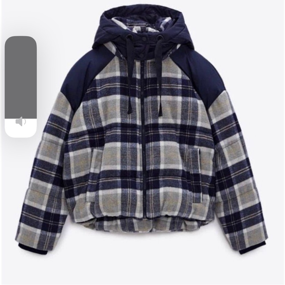 Zara Wool Blend Puffer Coat